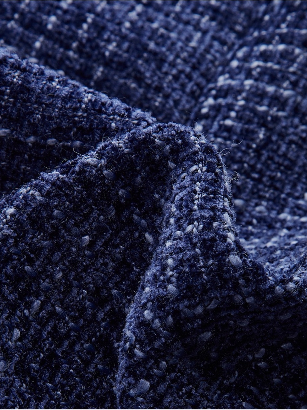 Commense Pleated Hem Bow Neckline Tweed Mini Dress - Picture 6 of 10